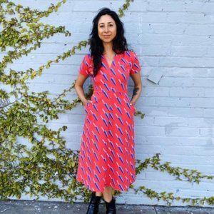 Nooworks Greta dress in Knives pattern (size Medium)